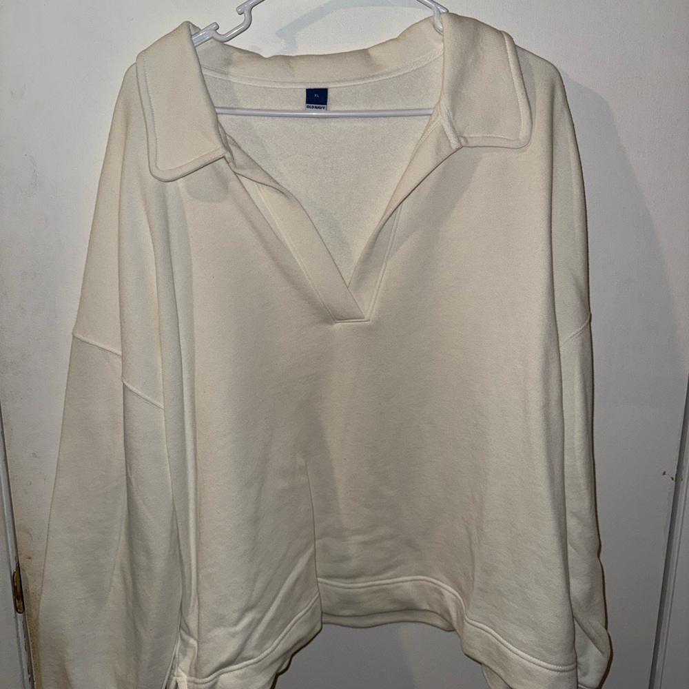 Old Navy Off-White Women's Hoodie